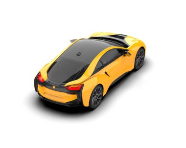 Race car isolated on white background. 3d rendering - illustration