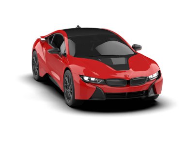 Race car isolated on white background. 3d rendering - illustration