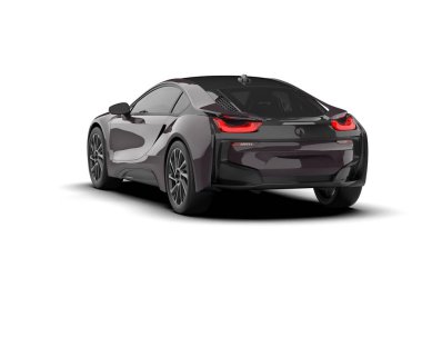 Race car isolated on white background. 3d rendering - illustration