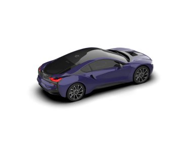 Race car isolated on white background. 3d rendering - illustration