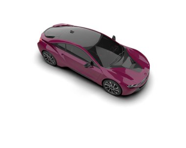 Race car isolated on white background. 3d rendering - illustration