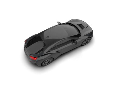 Race car isolated on white background. 3d rendering - illustration