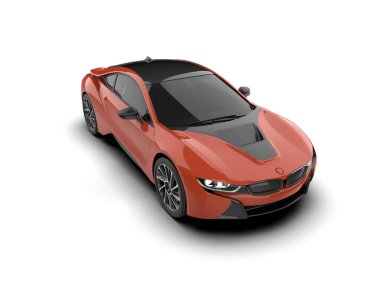Race car isolated on white background. 3d rendering - illustration