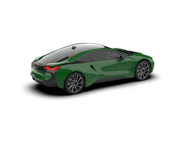 Race car isolated on white background. 3d rendering - illustration