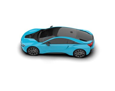 Race car isolated on white background. 3d rendering - illustration