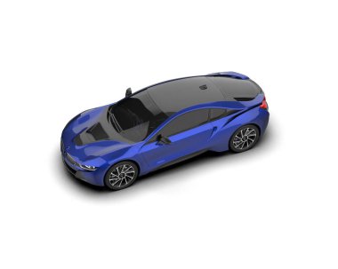 Race car isolated on white background. 3d rendering - illustration