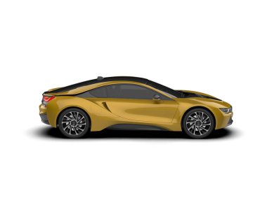 Race car isolated on white background. 3d rendering - illustration