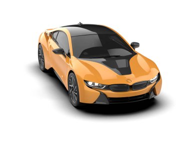 Race car isolated on white background. 3d rendering - illustration