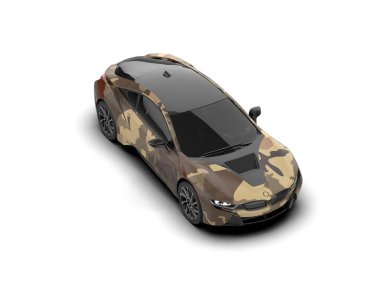 Race car isolated on white background. 3d rendering - illustration