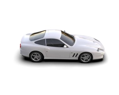 Race car isolated on white background. 3d rendering - illustration