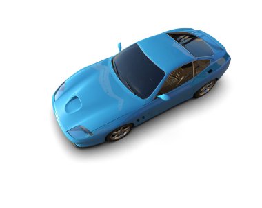 Race car isolated on white background. 3d rendering - illustration