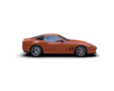 Race car isolated on white background. 3d rendering - illustration