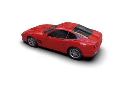 Race car isolated on white background. 3d rendering - illustration