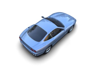 Race car isolated on white background. 3d rendering - illustration