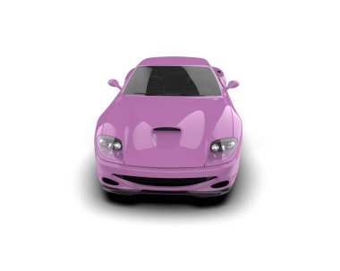 Beyaz zemin üzerinde izole edilmiş 3D resimleme spor araba