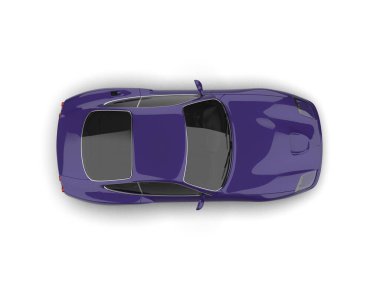 Beyaz zemin üzerinde izole edilmiş 3D resimleme spor araba