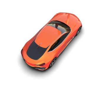 Beyaz zemin üzerinde izole edilmiş 3D resimleme spor araba