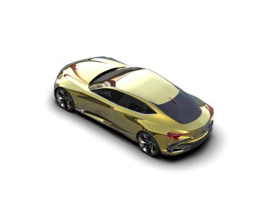 Beyaz zemin üzerinde izole edilmiş 3D resimleme spor araba