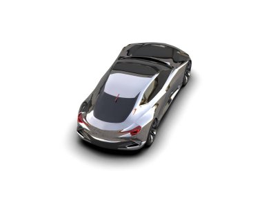 Beyaz zemin üzerinde izole edilmiş 3D resimleme spor araba