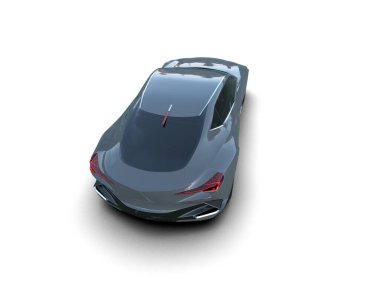 Beyaz zemin üzerinde izole edilmiş 3D resimleme spor araba