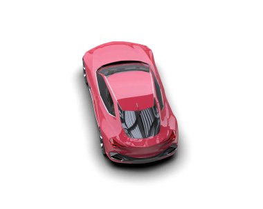 Beyaz zemin üzerinde izole edilmiş 3D resimleme spor araba