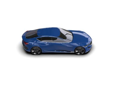 Beyaz zemin üzerinde izole edilmiş 3D resimleme spor araba