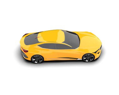 3D görüntüleme, modern spor araba beyaz arka planda izole edildi 