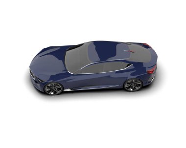 3D görüntüleme, modern spor araba beyaz arka planda izole edildi 