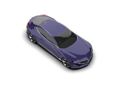 3D görüntüleme, modern spor araba beyaz arka planda izole edildi 