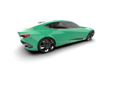 3D görüntüleme, modern spor araba beyaz arka planda izole edildi 