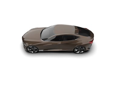 3D görüntüleme, modern spor araba beyaz arka planda izole edildi 