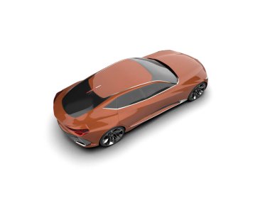 3D görüntüleme, modern spor araba beyaz arka planda izole edildi 