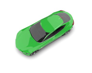 3D görüntüleme, modern spor araba beyaz arka planda izole edildi 