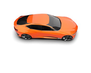 3D görüntüleme, modern spor araba beyaz arka planda izole edildi 