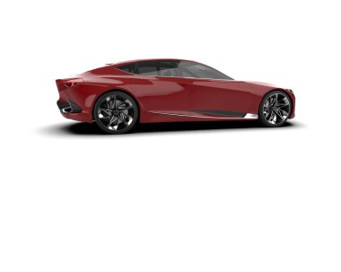 3D görüntüleme, modern spor araba beyaz arka planda izole edildi 