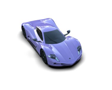 3D görüntüleme, modern spor araba beyaz arka planda izole edildi 