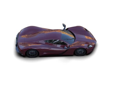 modern spor araba beyaz arka planda izole