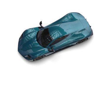 modern spor araba beyaz arka planda izole