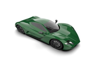 Modern araba beyaz arka planda izole edilmiş. 3d illüstrasyon. 