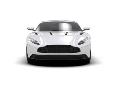 Modern araba beyaz arka planda izole edilmiş. 3d illüstrasyon. 