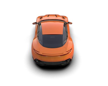 Modern araba beyaz arka planda izole edilmiş. 3d illüstrasyon. 