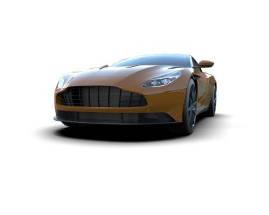 3D görüntüleme. modern spor araba beyaz arka planda izole.   
