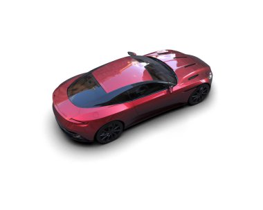 3D görüntüleme. modern spor araba beyaz arka planda izole.   