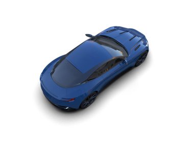 3D görüntüleme. spor araba beyaz arkaplanda izole edildi.  