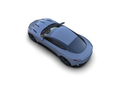 3D görüntüleme. spor araba beyaz arkaplanda izole edildi.  