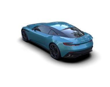 3D görüntüleme. spor araba beyaz arkaplanda izole edildi.  