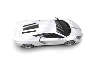 Modern spor araba beyaz arka planda izole edilmiş. 3d görüntüleme, illüstrasyon    