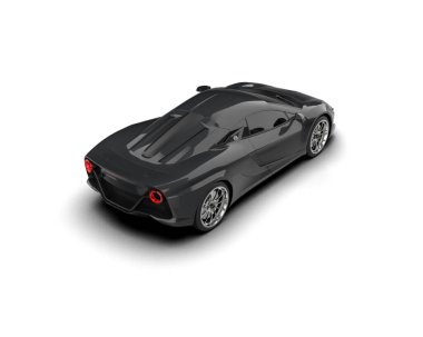 Beyaz zemin üzerinde izole edilmiş 3D resimleme spor araba