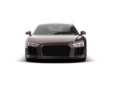 Beyaz zemin üzerinde izole edilmiş 3D resimleme spor araba