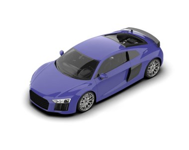 3D görüntüleme, modern spor araba beyaz arka planda izole edildi 